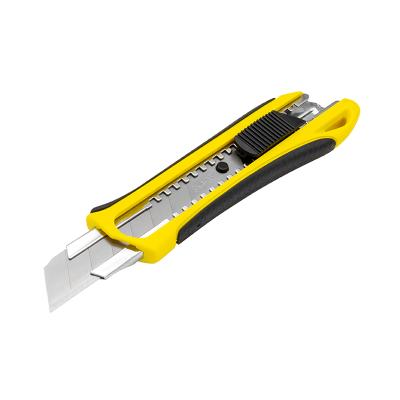 General-purpose Knife with Non-Slip Rubber grip, 18 mm blade and auto-lock